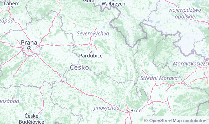 Map of Pardubický