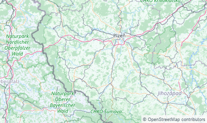 Map of Plzensky