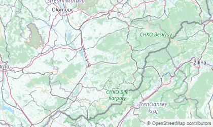 Map of Zlín