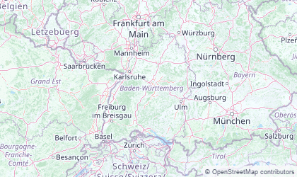 Map of Baden-Wurttemberg