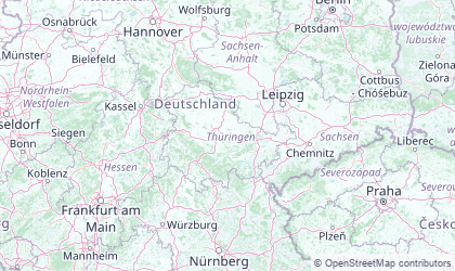Map of Thuringia