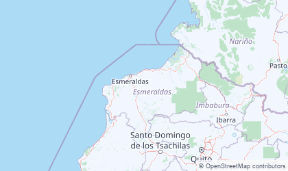 Map of Esmeraldas