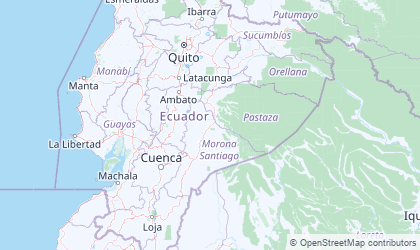 Map of East Ecuador