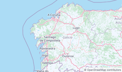 Map of Galicia