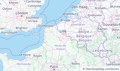 Map of Pas-de-Calais