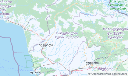 Map of Mingrelia and Upper Svaneti