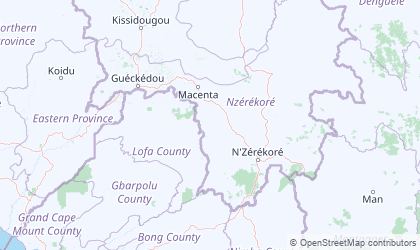 Map of Nzerekore
