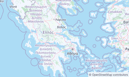 Map of Central Greece
