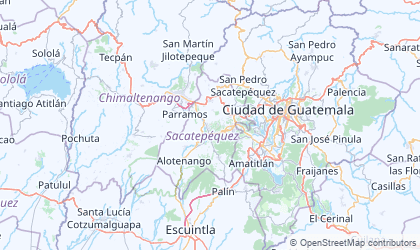 Map of Sacatepéquez