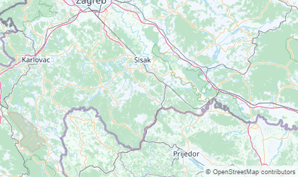 Map of Sisacko-Moslavacka