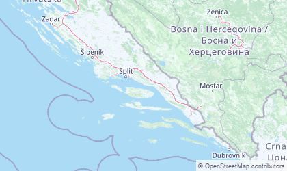 Map of Splitsko-Dalmatinska