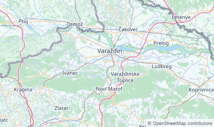 Map of Varaždinska