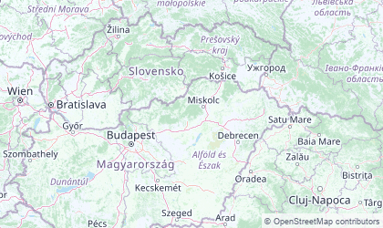 Map of Northern Hungary