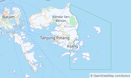 Map of Riau Islands