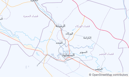 Map of Al Muthanná