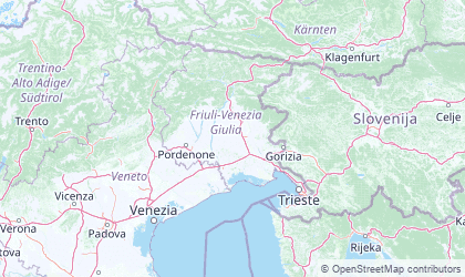 Map of Friuli Venezia Giulia