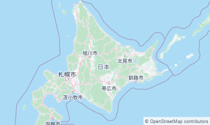 Map of Hokkaidō
