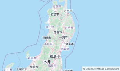 Map of Tōhoku