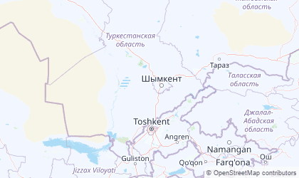 Map of Ongtüstik Qazaqstan