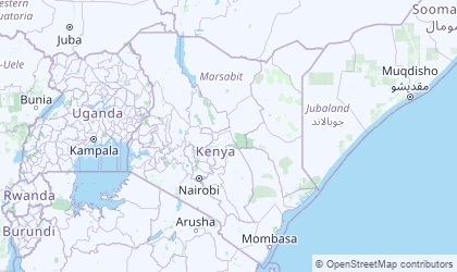 Map of Eastern Kenya
