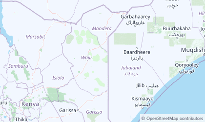 Map of North-Eastern Kenya