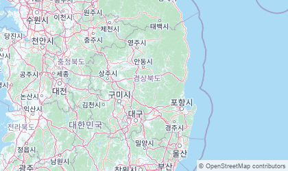 Map of Gyeongsangbuk-do