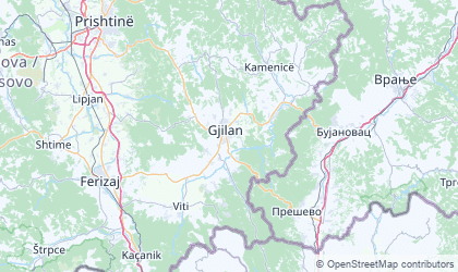 Map of Gjilan