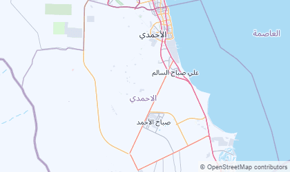 Map of Al Ahmadi