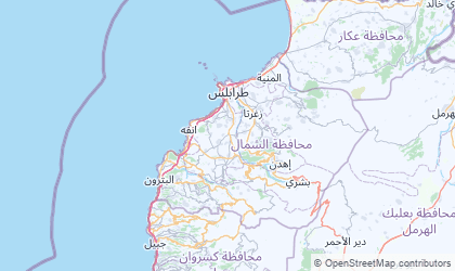 Map of Liban-Nord