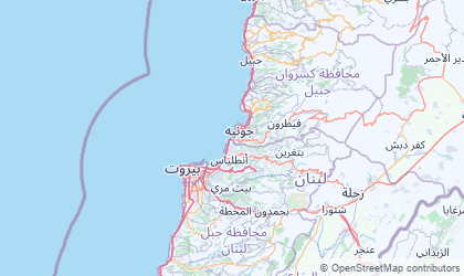 Map of Mont-Liban