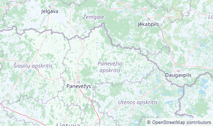 Map of Panevezys
