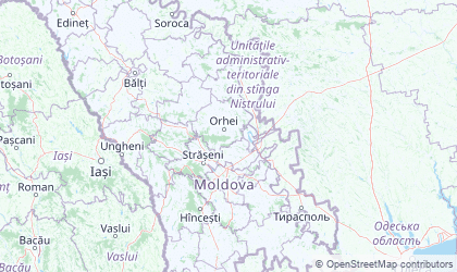 Map of Central Moldova