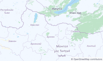 Map of Northern Mongolia