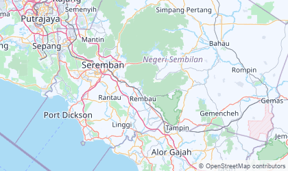 Map of Negeri Sembilan
