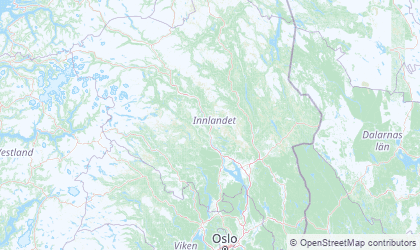 Map of Innlandet