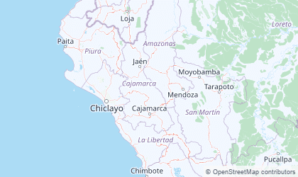 Map of Cajamarca