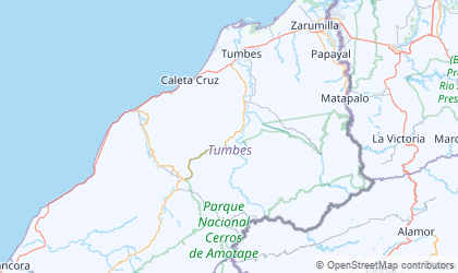 Map of Tumbes