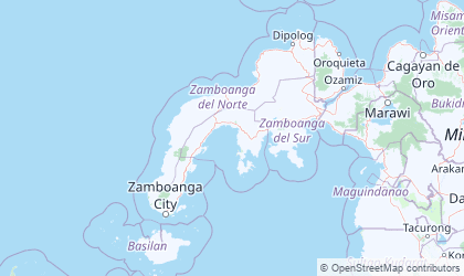 Map of Zamboanga Peninsula