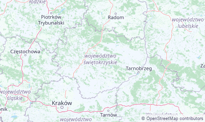 Map of Swietokrzyskie