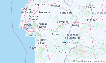 Map of Alentejo