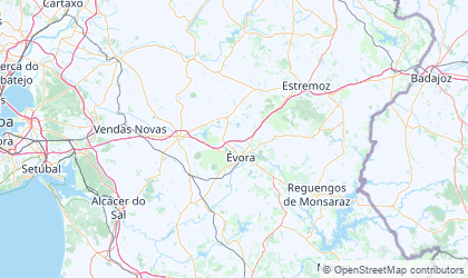 Map of Évora