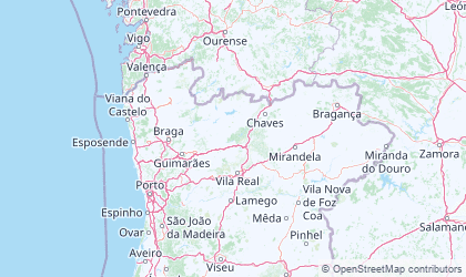 Map of North Portugal