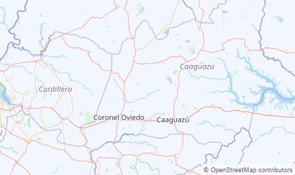 Map of Caaguazú