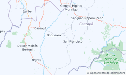 Map of Caazapá
