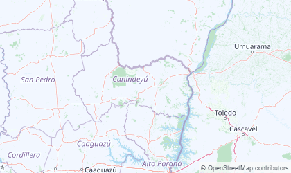 Map of Canindeyú