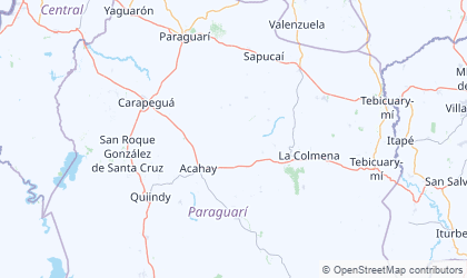 Map of Paraguarí