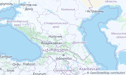 Map of North Caucasus