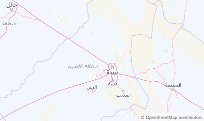 Map of Al-Qassim