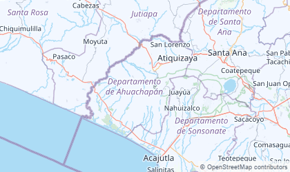 Map of Ahuachapán