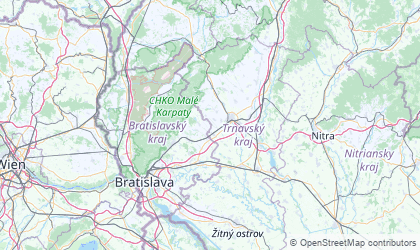Map of Trnavský